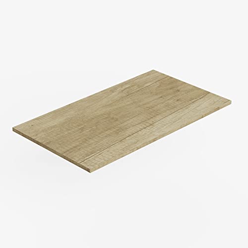 Baikal Encimera de Madera para Baño, en Melamina 16mm. Tablero para Mesa. Varios Acabados y Medidas. Combinable con Cualquier Mueble Modular Encimera de Madera 1,6cm 80 cm Nature