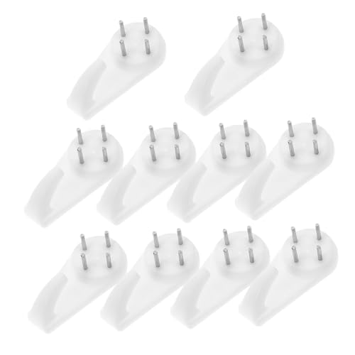 DONFAMDS 10個 無痕釘壁掛けフック 強力耐荷重 シームレス目に見えないハンガー 写真 額縁対応 ドリル不要コンクリート硬壁用