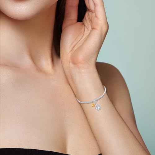 Softball/Hockey/Baseball/Soccer/Basketball Charms 925 Sterling Silver Sport Charms for Bracelet Necklace Sports Jewelry Gifts for Women3