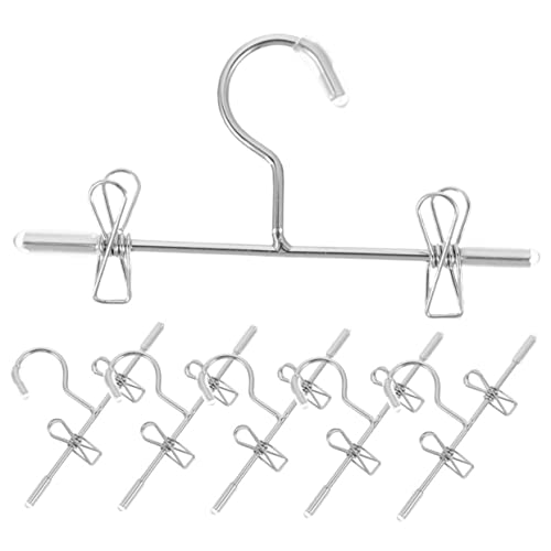 Cabilock 6Pcs Mini Doll Clothes Hangers Clothing Rack for Doll Garments Caps Storage for Organization