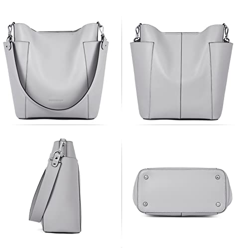 Bostanten Genuine Leather Handbags For Women Designer Hobo Shoulder Bucket Bag Purses And Handbags Set #TOP1