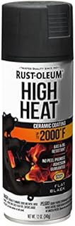 Rust-Oleum 248903 12-Ounce 2000 Degree, Flat Black Automotive High Heat Spray Paint, 12 Ounce (Pack of 1)