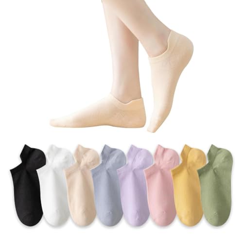 Image of JABA'S Girl's | Ladies Ultra Soft, Anti Odor, Breathable, Anti Blister Cotton Low cut Ankle Socks for Casual & Sports Multicolor Multi design Socks as per Availability | Lowcut Ankle (8 Pairs)