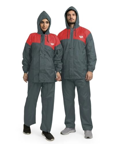 Image of Ranger Unisex 1 Set Rain Suit with Hooded Jacket & Trouser | TPU Coated Bike Riding Wear with Seam Sealed Protection