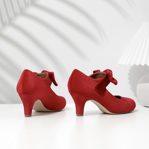 Image of Mostrin Fashion Vintage Womens Small Bowtie Platform Pumps Ladies Sexy High Heeled Shoes