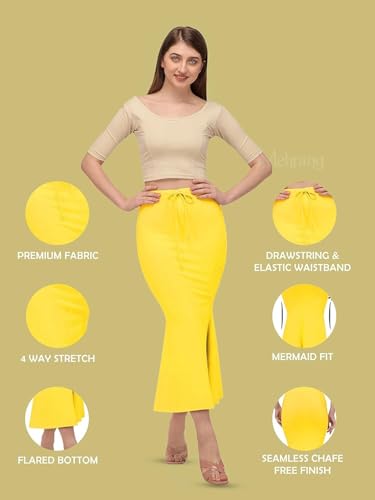 Image of Women's Perfect Curvy Look Saree Shapewear (Fish Baby Pink 2XL S90)