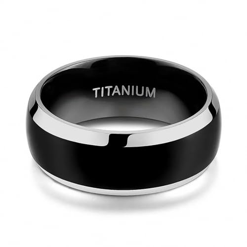 Alianza de compromiso en titanio negro un regalo para parejas 2