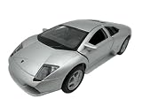 Dromader Welly modellino Lamborghini Murciélago – iconica Supercar V12, Miniatura in Metallo pressofuso, Scala ca. 1:34–1:39, ca. 12 cm, Argento