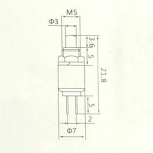 Interruptor de botón micro para reparar paneles de control dañados con rosca de 5 mm 6