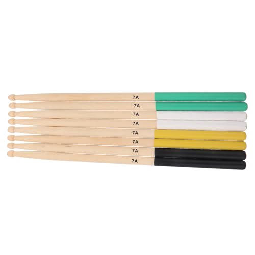 Baquetas SUPVOX de madera de arce antideslizantes, tamaño 7A, 4 pares, para adultos, baterías electrónicas y prácticas miniatura 1