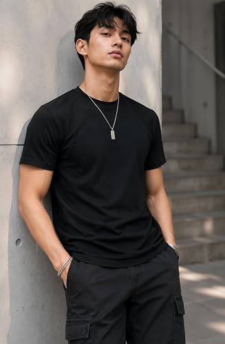 Image of London Hills T Shirt For Man | Tshirt Shirts Men | Men Round Neck Tshirts | Gym T Shirts For mens Workout | T-shirts For Man Cotton Stylish Round Neck T Shirt Half Sleeve Regular Fit Solid Multicolour