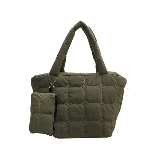 Puffy Tote Bag Padded Puffer Lattice Handbags for Women Large Quilted Shoulder Bag Padding Trendy Luxury Bag