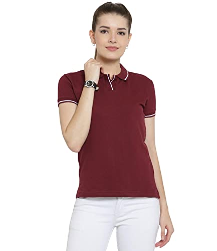 Image of Scott International Women's Regular Fit 100% Pure Organic Cotton Polo T-Shirt | Womens Polo Collar Neck T-Shirt | Cotton Plain Polo Neck Half Sleeve T-Shirt | Tshirts for Women