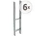 Produktbild Gardopia Sparpaket: 6 x 91mm Pfostenträger H-Form Feuerverzinkt zum Einbetoniere