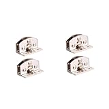 jojofuny 4stücke Glas Türscharnier Für Wein Kühlschrank Stabile Rostfreie Installieren Geeignet Für Glastüren Küche Bad Und Büro