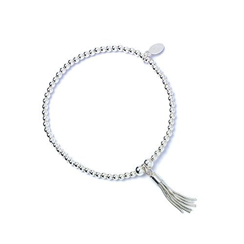 Braccialetto di perline sferiche in argento