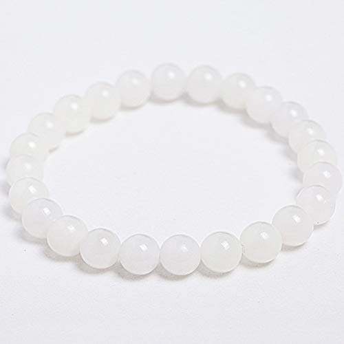 GGMWDSN Damen Armband, Jade Armreif, NatüRliches Jadeit 8mm Jade Bead Armband Armband mit Reichtum Und Viel GlüCk Anziehen, Als Geschenk Verwenden,8mm Cover