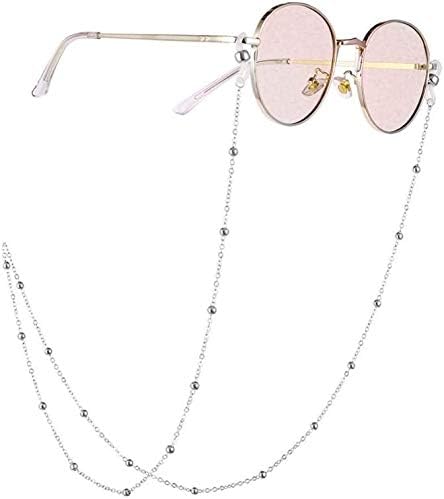 Amazon Ljd メガネチェーン 眼鏡ストラップ 眼鏡チェーン メガネストラップ 滑り止め めがね固定 おしゃれ 軽量 男女兼用 Silver 眼鏡小物 通販