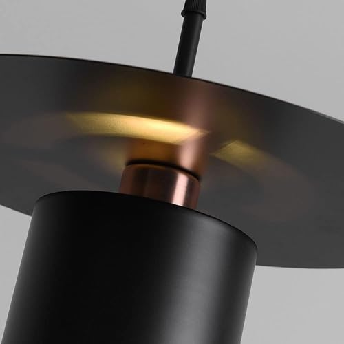 Lámpara colgante nórdica E27 de hierro forjado con base de disco para dormitorio 5