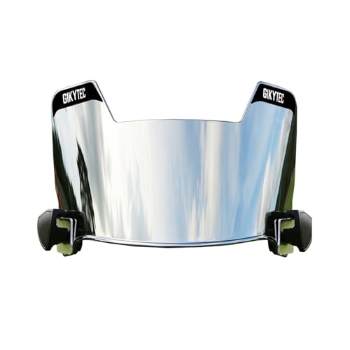 GIKYTEC Football Visor for Helmet Fits Youth and Adult Football Helmets (Silver)