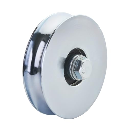 Roulette pour portail coulissant SOTECH Ø 100 mm en acier galvanisé Roulette Capacité de charge 300 kg Roulement à billes étanche Roulette pour portail...
