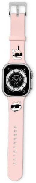 CG MOBILEKarl Lagerfeld KLAWMSLKCNP 3D Rubber Watch Strap for Apple Watch 38/40/41 mm Pink Silicone