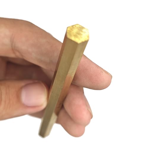 TUBENEXIAN 1メートルの真鍮六角棒、直径20mmから60mmの多目的金属棒、DIYプロジェクトや工芸品に最適 CNC(42x1000mm)