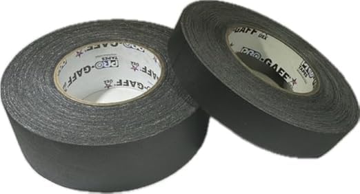 Peak Adhesive Tape & Supplies 2 Rolls of Black Gaffers Tape for Stage Marking, Wire Bundling, Arts and Crafts and Much More, 2" and 1" Rolls