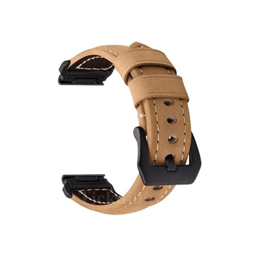 Bracelet 26mm 22mm en cuir de veau pour Garmin Epix Pro Fenix 7X Tactix 7