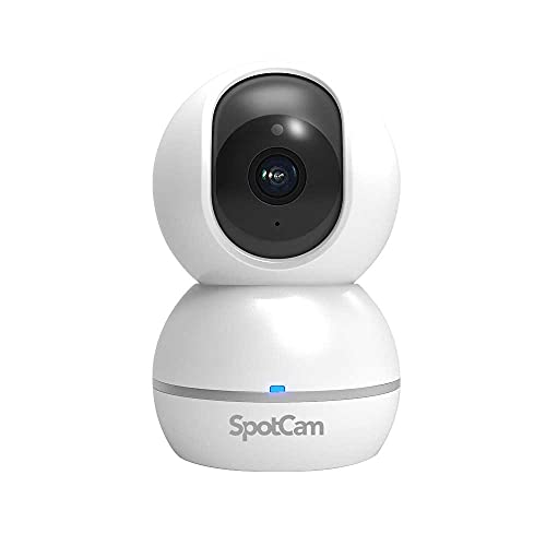 SpotCam Eva 2 Wireless Home Security Camera, 1080p FHD, Indoor, Night Vision, Two-Way Talk, Motion & Sound Alert, PTZ Pan/Tilt, Automatic Human Tracking, with Free Fulltime Cloud Recording