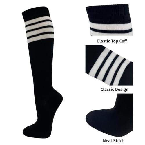 Image of SocksKnee Women Multi-Pack Colorful Variety Design Assorted Activewear Knee-High Stocking Socks, 9-11