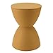 Hourglass Shaped Stool Plastic Modern Simple Nordic Style Household Round Stool for Bathroom Fitting Room,White(Yellow)