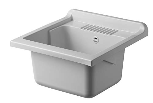 Negrari Baignoire en résine PP pour évier, résistant à l'humidité, résistant aux acides courants, kit d'échappement inclus, intérieur et extérieur,...
