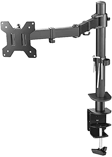 Support TV 10-27 pouces articulé à bras unique avec pince VESA 75x75 et 100x100