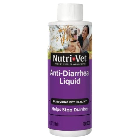 Nutri-Vet Anti-Diarrhea Liquid for Dogs - Helps Sooth Dogs Upset Stomach & Stop Diarrhea - Veterinarian Formulated - 4 oz Cover