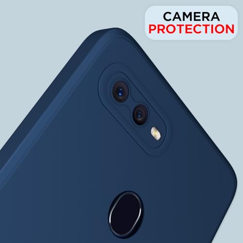 Image of Outlouders Back Cover for Oppo F9 / F9 Pro / A5 / A5S | Camera Protection | Durable Soft Matte Silicone Bumper Case (Blue)