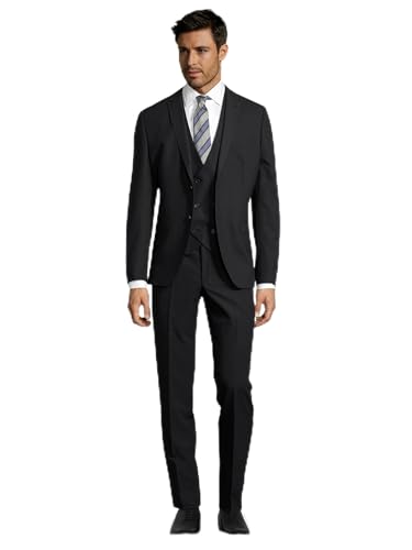 Steffen Klein Herren Business Anzug 3-teilig Dreiteiler mit Weste