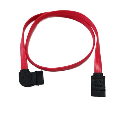 Cable SATA 3.0 con ángulo recto 50 cm rojo miniatura 2