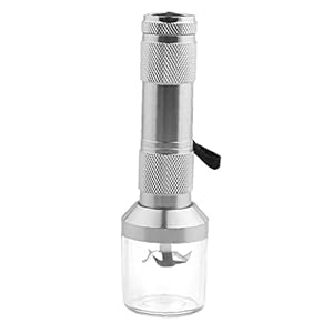 Elektrische toolElektrische metalen molen zaklampvormige kruid crusher crank handige kruiden muller zilver