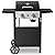 21000 BTU Propane Gas Grill with 2-Burner,325 sq.in Outdoor BBQ Grill for Barbecue Cooking with Top Cover Lid,Wheels,Side Storage Shelves,Barbeque Stove for Patio Garden Camping,Black