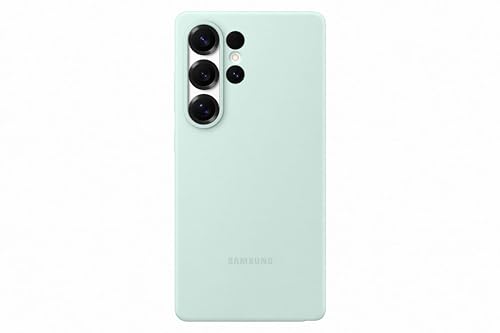 Image of Samsung Silicone Smart Phone Case Compatible for Galaxy S25 Ultra, Mint