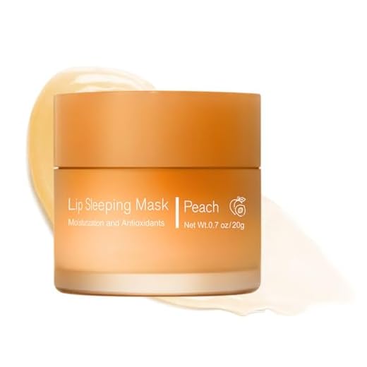 Sleeping lip mask, Repairing Lip Balm, Long-Lasting Nourish & Hydrate Lip mask, Hydrating, Moisturizing Lip Skin Care, Improve Lip Color, Reduce Lip Lines Anti-chapped Lip Cream (01# Peach)