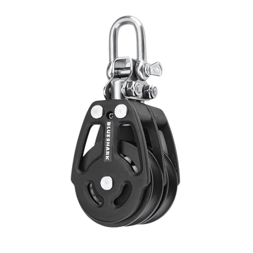 Poulie de voile double 38 mm Blue Shark 2254 à roulement à billes