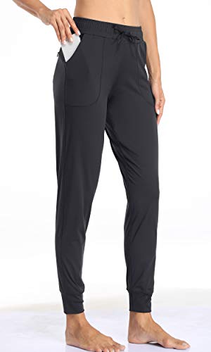 Image of Oalka Women's Joggers High Waist Yoga Pockets Sweatpants Sport Workout Pants