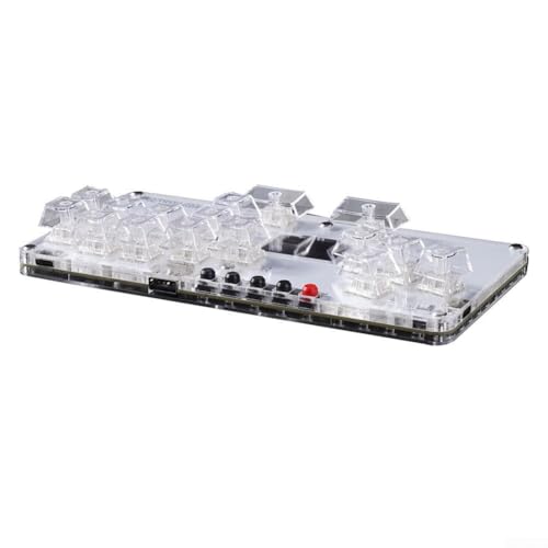 YobiLife MustFun - Hitbox Mini controlador sin adhesivo para PC para PS4 para PS3 e interruptor con latencia de 1 ms y conexión tipo C (blanco)