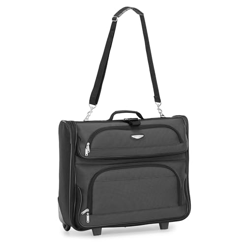 Travel Select Amsterdam Business Rolling Garment Bag, Softside Expandable Rolling 2-Wheeled Suit Carrier, Gray, One Size by Travel Select - Image 6