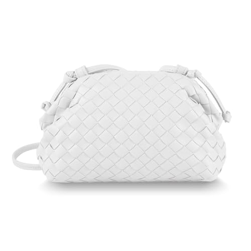 Image of BRYCTSISEN Woven Clutch Purse for Women Fashion Small Square Handbag Vintage Premium Bag PU Leather Handmade Bag
