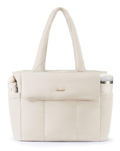 LOVEVOOK Laptop Bag for Women Puffer Work Tote Bags Lightweight Large Computer Bag Purse for Teacher Nurse Travel Daily