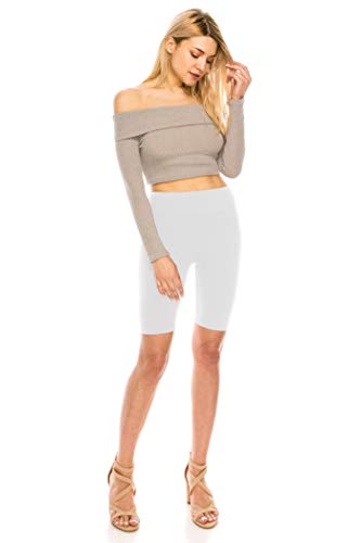 Image of ALWAYS Women's High Waist Bike Shorts - Athletic Workout Tummy Control Stretch Running Yoga Pants
