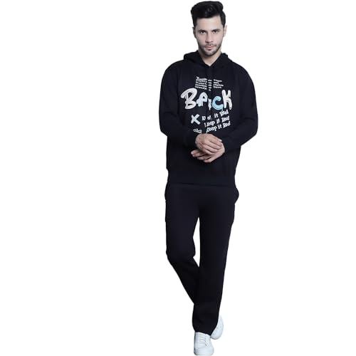 Image of Mack Jonney Printed Round Neck Cotton Fleece Track Suit for Men (Pack of 2)(Kangaroo Pockets)-MACK51565